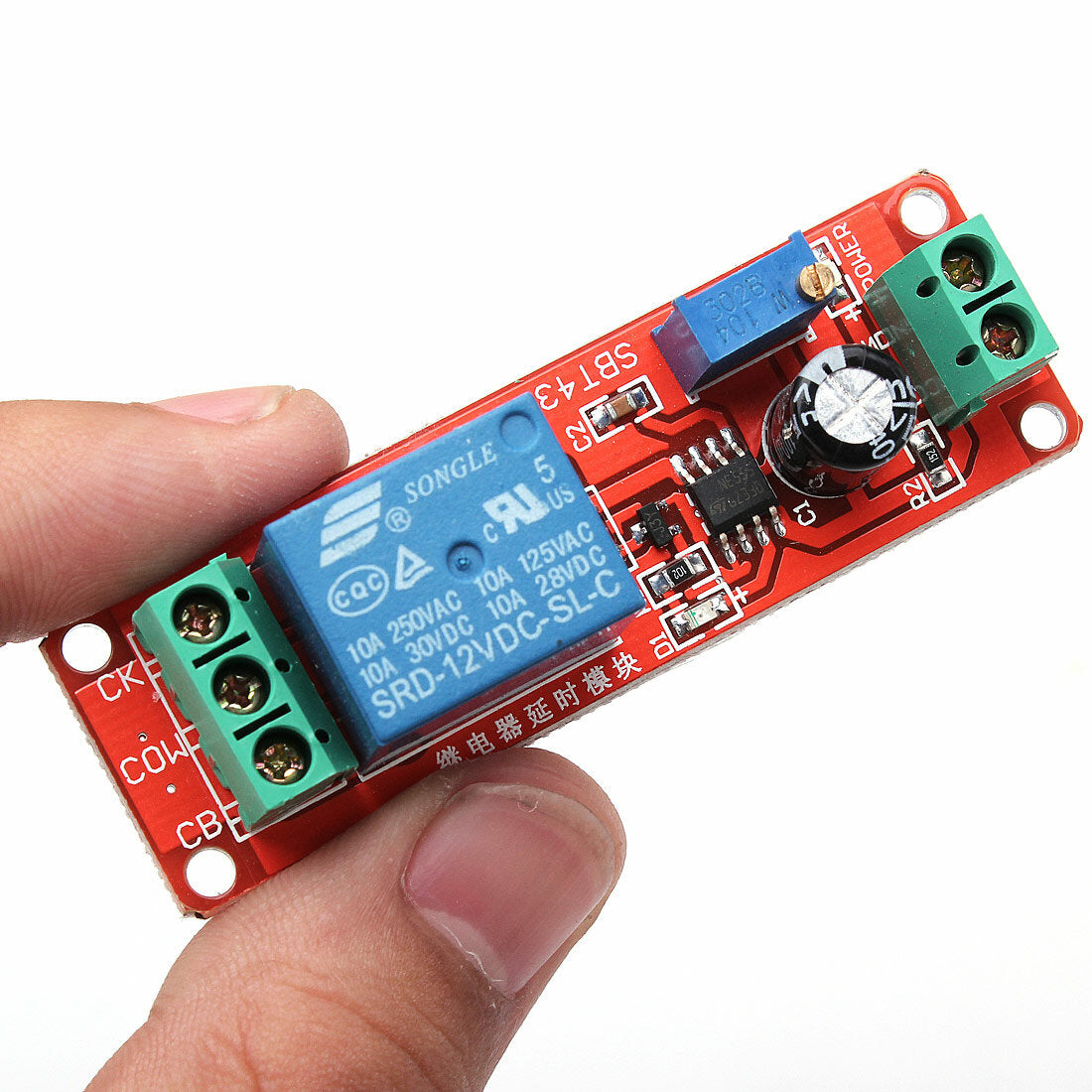 Delay Timer Switch Adjustable 0-10sec With NE555 Electrical Input 12V 10A 2000W AC220V Module