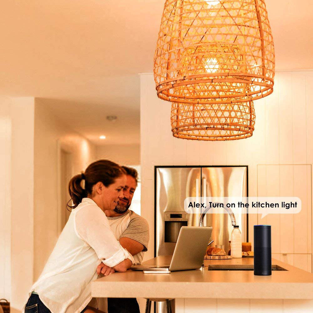 Lombex E27 10W RGBWW WIFI APP Voice Control Smart LED Light Bulb Work with Amazon Alexa AC110-255V