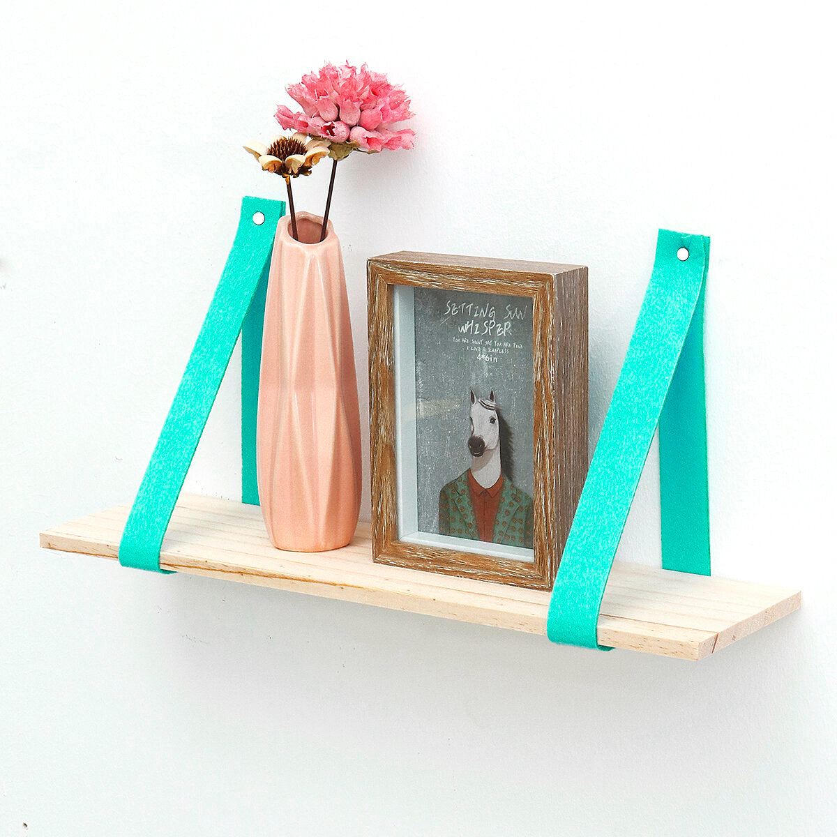 Hanging Wall Shelf Vintage Storage Floating Bookshelf Home Decorations