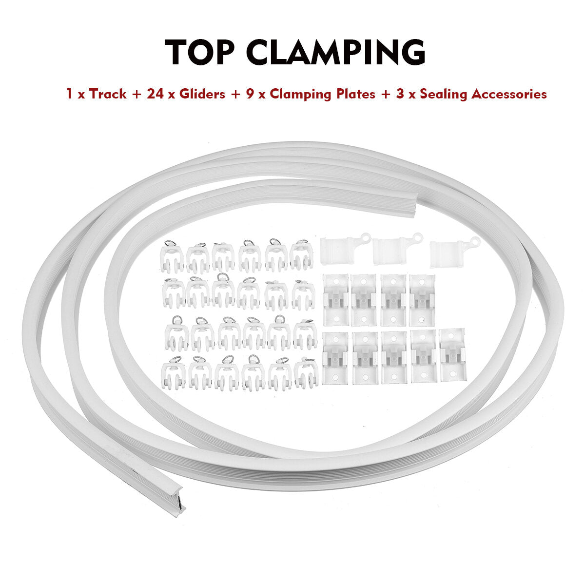 3M Flexible Ceiling Curtain Track Bendable Window Rod Rail Straight Curve Shower