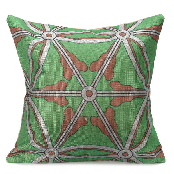 Geometric Linen Cotton Hexagonal Throw Pillow Case Square Sofa Car Office Cushion Cover