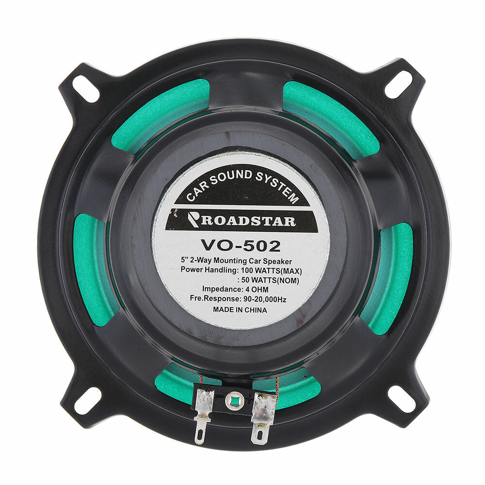 VO-502 5" 2-Way Mounting Car Speaker 100W Car Stereo Speaker HiFi Audio Vehicle Coaxial Speaker Auto Audio Loudspeaker