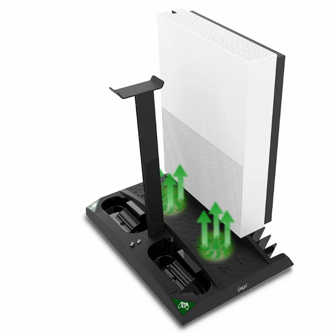 IPEGA 6-in-1 Vertical Stand Cooler Cooling Fan Dual Controller Charging Station for XBOX ONE/ XBOX ONE S/ XBOX ONE X