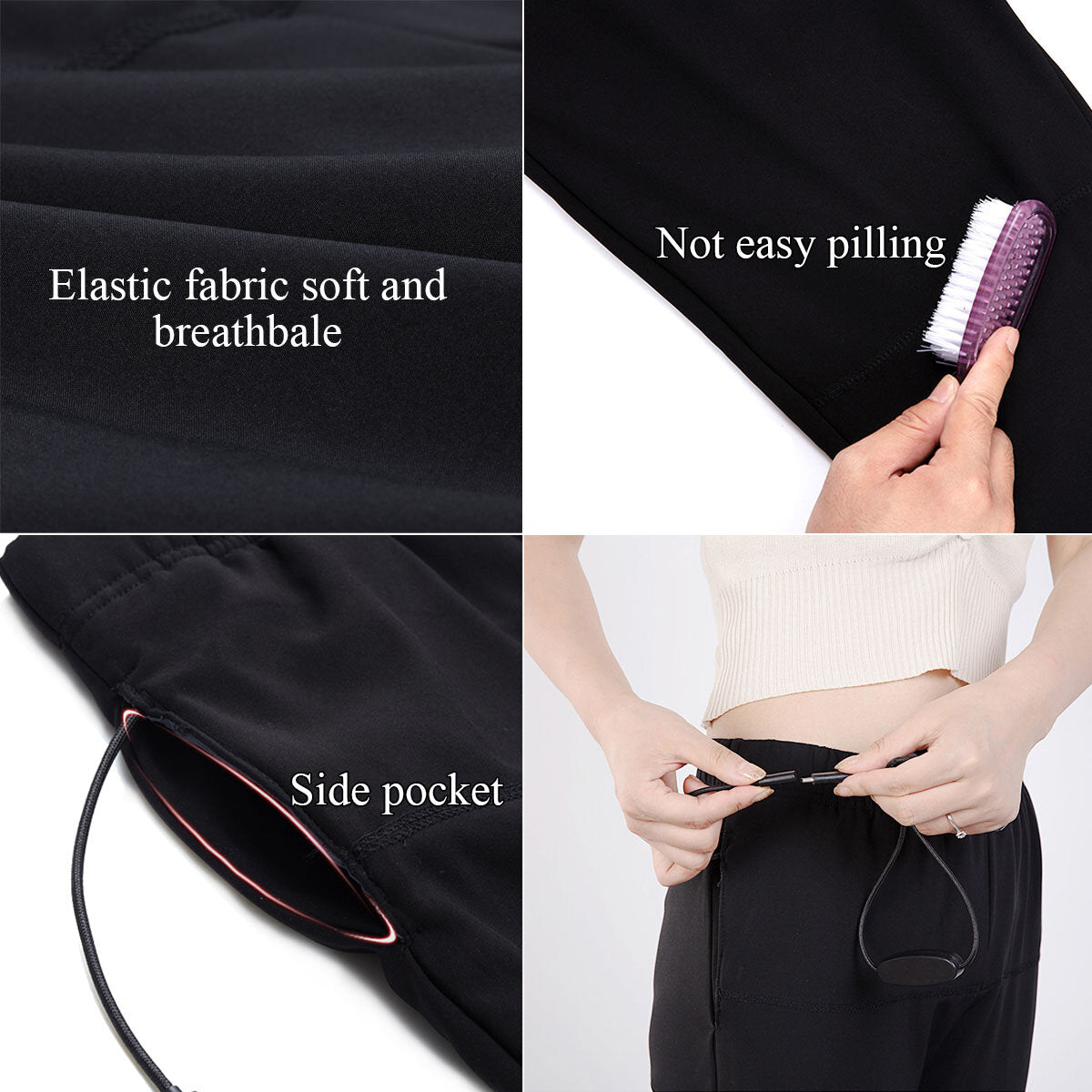Men Women USB Electric Heated Pants Trousers Warmer Winter Heating Elastic Base