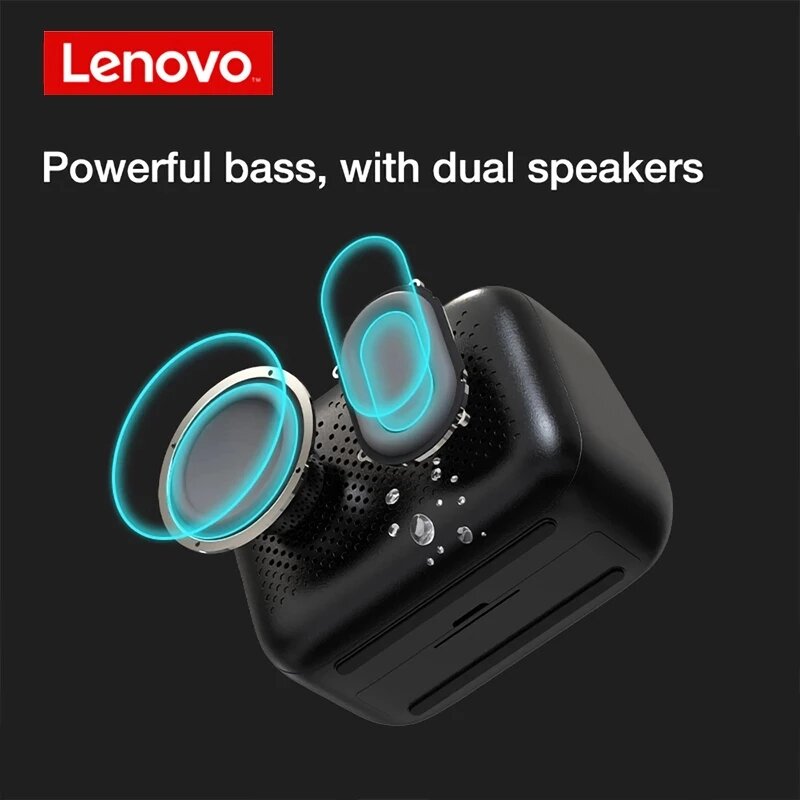 Lenovo thinkplus TS13 Speaker Alarm Clock Mirror Wireless Bluetooth Speaker LED Digital Stereo Desktop