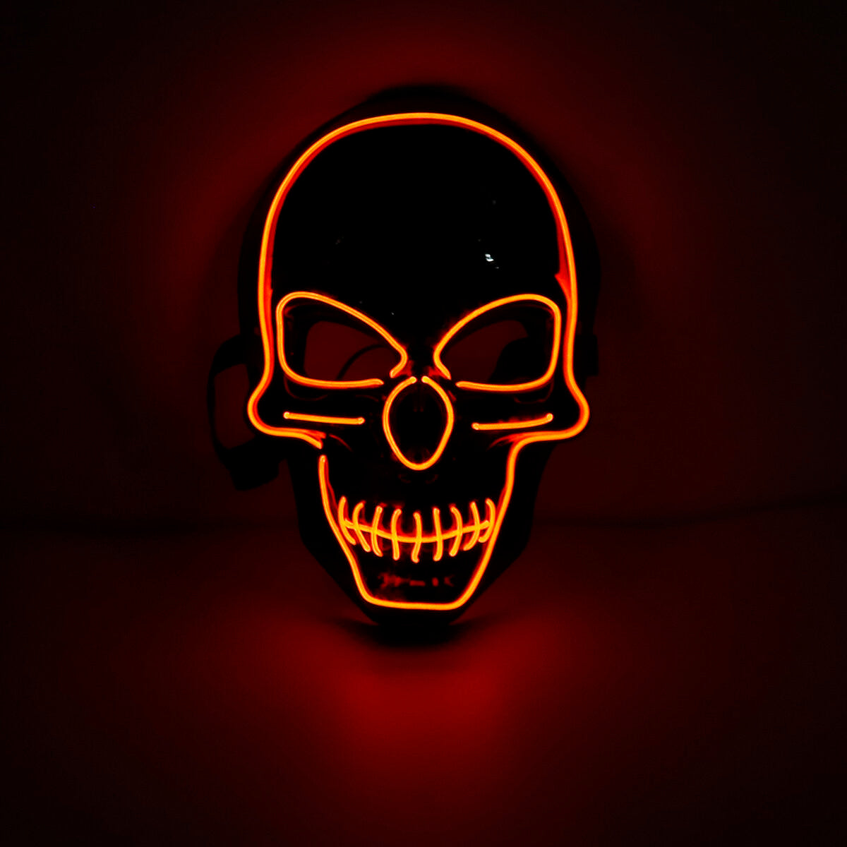 4-Modes Scary Mask Cosplay Led Costume Mask EL Wire Light Up for The Purge Movie