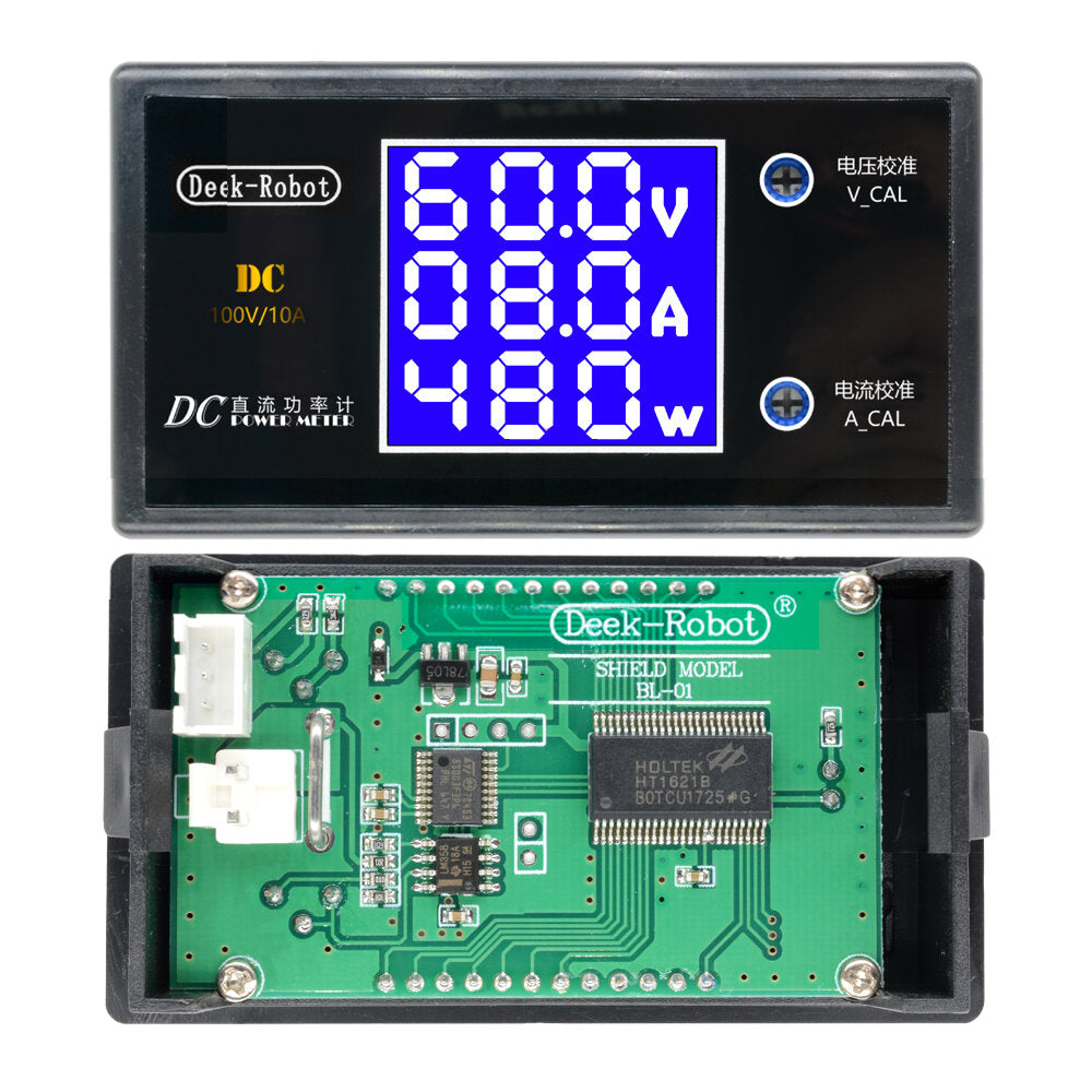 3pcs Digital DC 0-100V 0-10A 250W Tester DC7-12V LCD Digital Display Voltage Current Power Meter Voltmeter Ammeter Amp Geekcreit for Arduino - products that work with official for Arduino boards