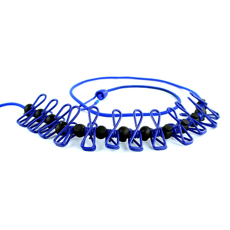 IPRee Outdooors PorTable Clothes Line Stretch Windproof Camping Rope With 12 Clips