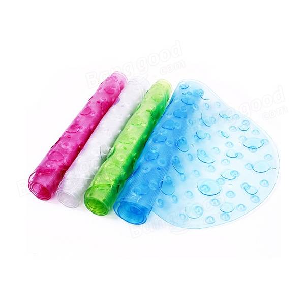 45x37cm PVC Anti Slip Floor Mat Bathroom Transparent Carpet With Strong Suction Cup