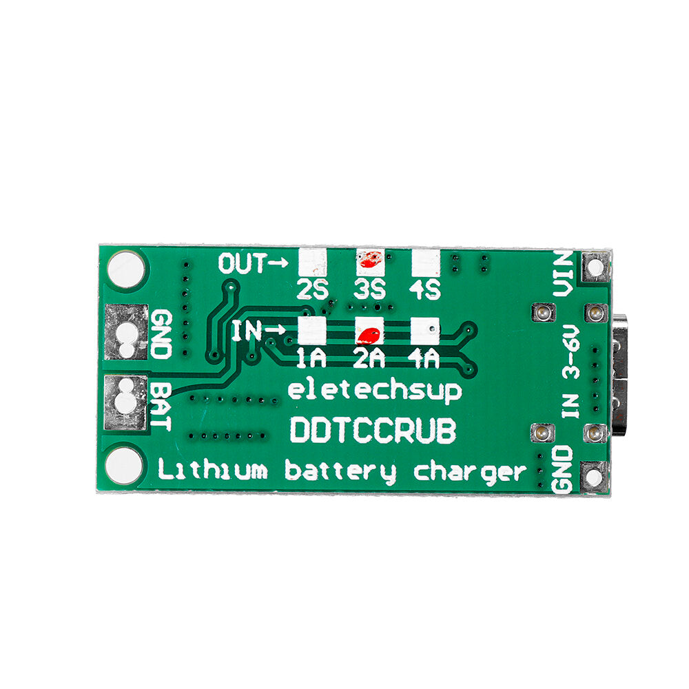 DDTCCRUB 2S/3S/4S 1-4A Battery Charger Module Step Up Boost Li-Polymer Li-ion Module Lithium Battery Charger Board Circuit Protection