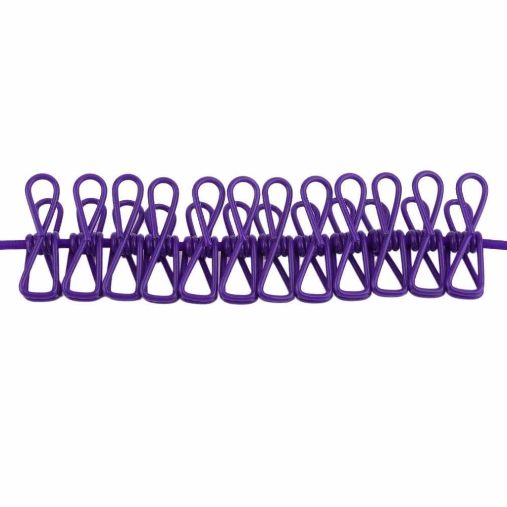 IPRee Outdooors PorTable Clothes Line Stretch Windproof Camping Rope With 12 Clips