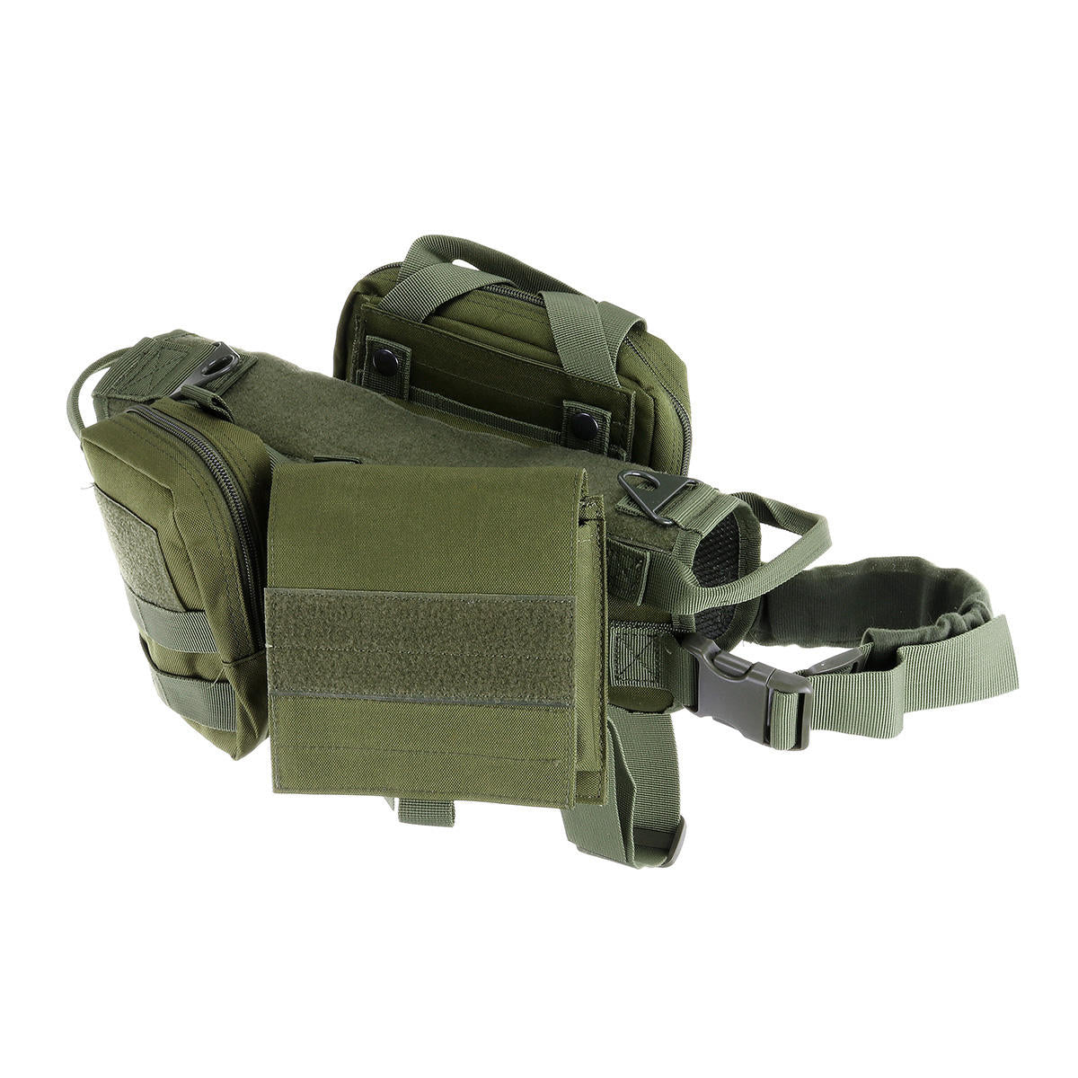S 1000D Nylon Waterproof Dog Tactical Vest Military Training Clothes Pet Trainer with 3 Bags-L