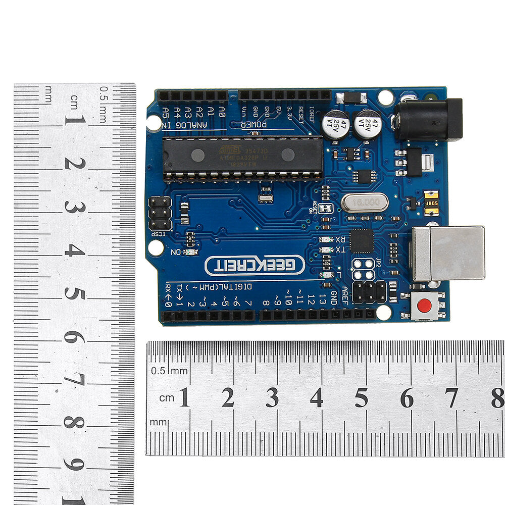 2pcs UNO R3 ATmega16U2 AVR USB Development Main Board Geekcreit for Arduino - products that work with official for Arduino boards