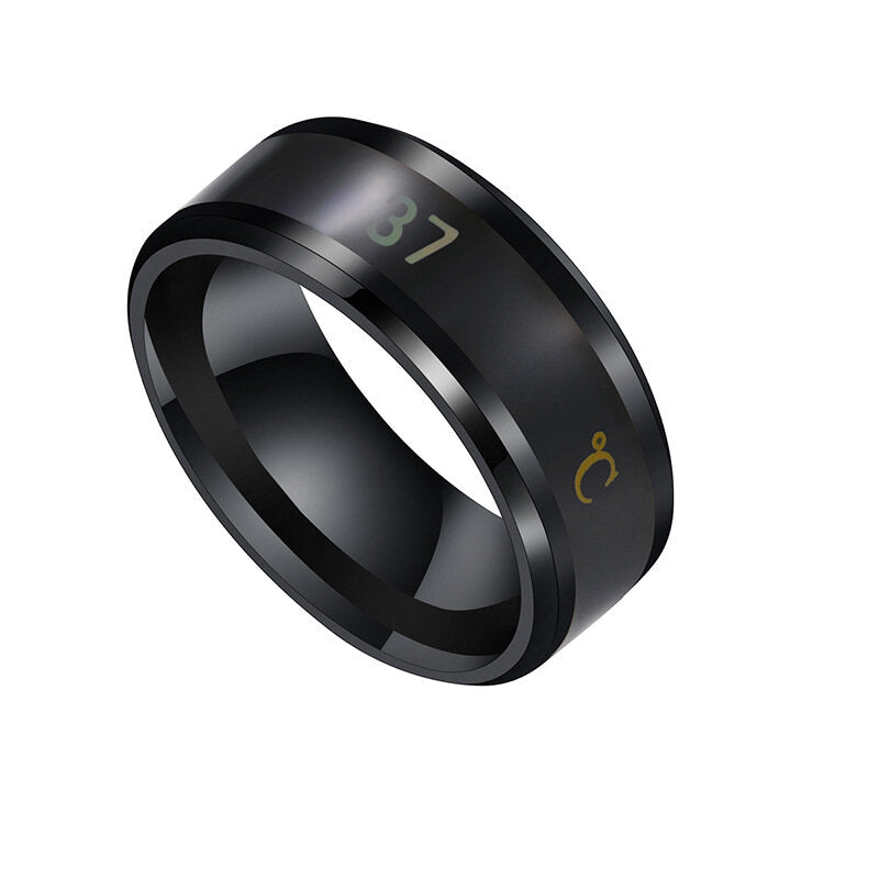 Smart Temperature Ring Steel Couple Temperature Ring Jewelry