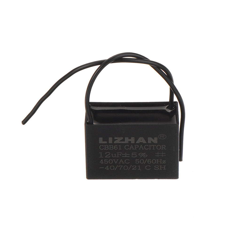 10pcs CBB61 450V 12uf Starting Capacitance AC Fan Capacitor CBB Motor Run Capacitor 450V 12F