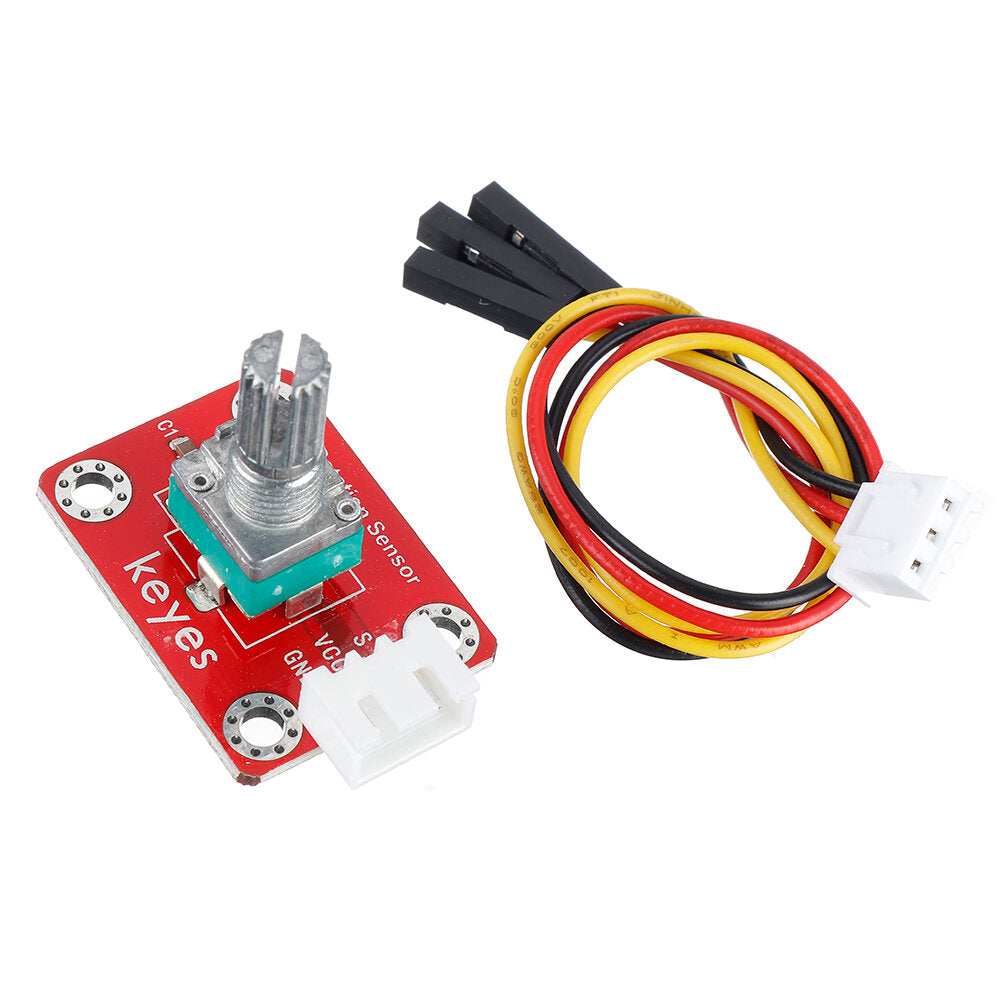 keyes brick Adjustable Potentiometer Module (Pad hole) with Anti-reverse Plug White Terminal Analog Signal