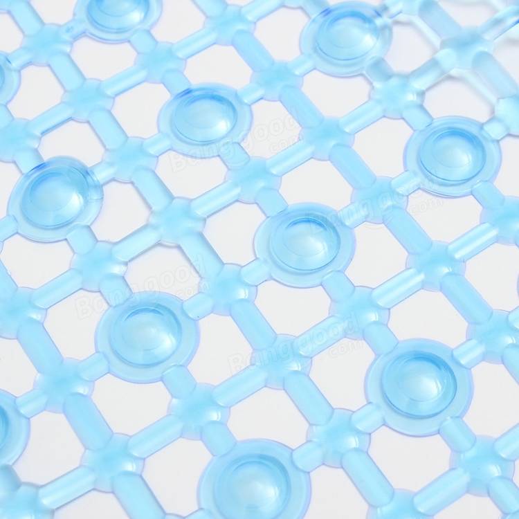 45x37cm PVC Anti Slip Floor Mat Bathroom Transparent Carpet With Strong Suction Cup