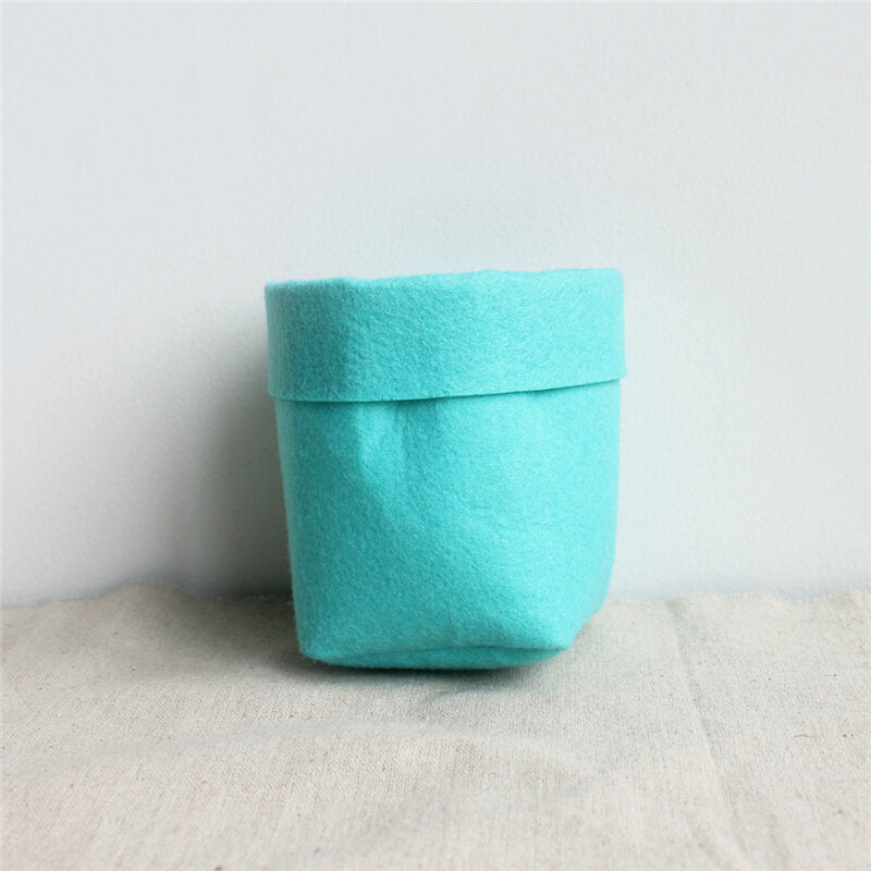 Multi-function Home Decorative Felt Desk Stationery Storage Box Kids Toys Storage Bag Office