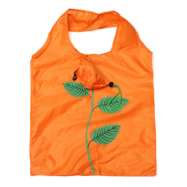 Rose Flowers Reusable Folding Shopping Bag Grocery Bags Tote