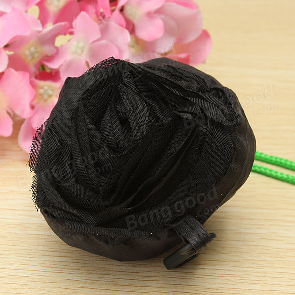 Rose Flowers Reusable Folding Shopping Bag Grocery Bags Tote
