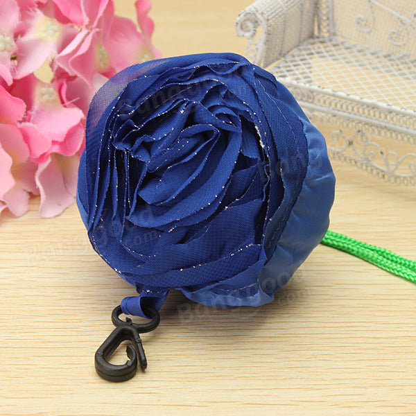 Rose Flowers Reusable Folding Shopping Bag Grocery Bags Tote