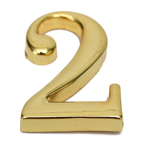 House Hotel Golden Doorplate Number 0-9 With Screws