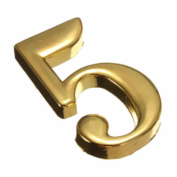 House Hotel Golden Doorplate Number 0-9 With Screws