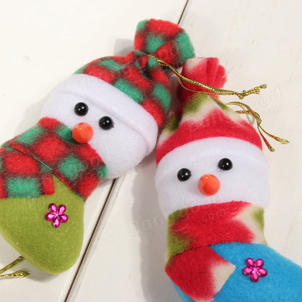 Santa Claus Snowman Sock Style Christmas Tree Ornaments