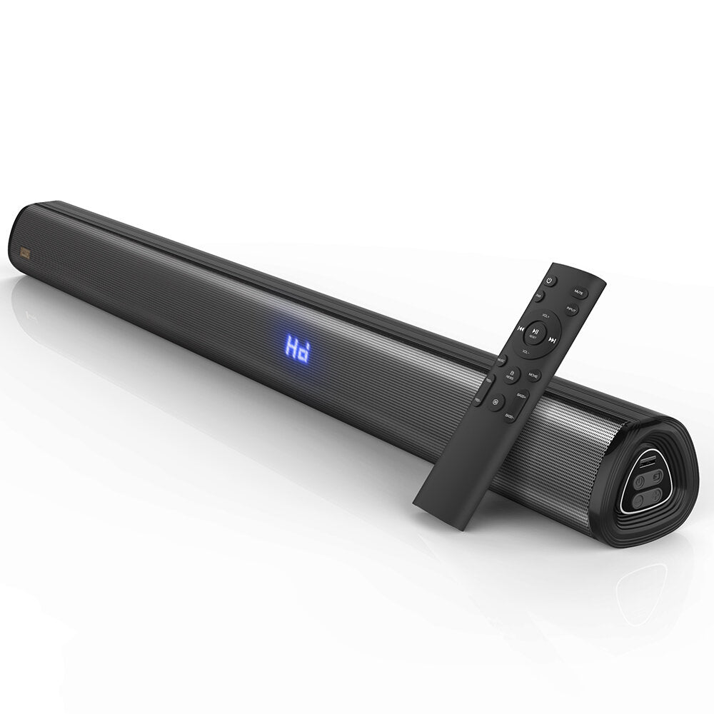 BlitzWolf BW-SDB1 Pro 35-inch bluetooth V5.0 Soundbar with 60W Output 2.0 Channel Powerful Bass 4 Speakers Wall-mounted Design Muti-interface 360Stereo Surround Sound