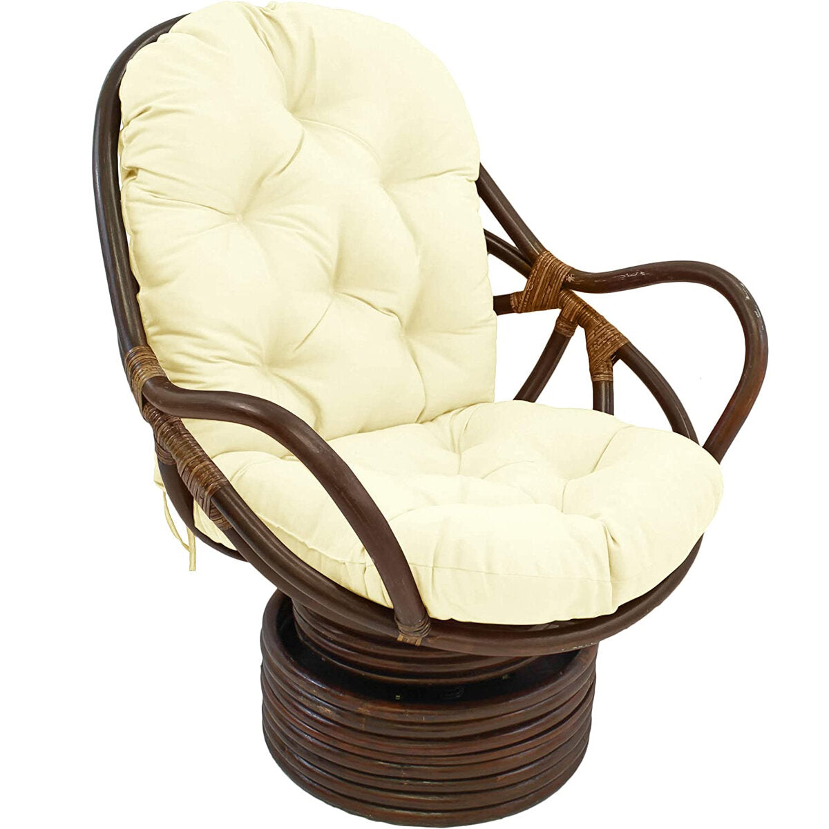 Single Sofa Cushion Rocker Cushion with Straps Replacement Thickened Polyester Comfortable and Soft Outdoor Indoor Chair Cushion