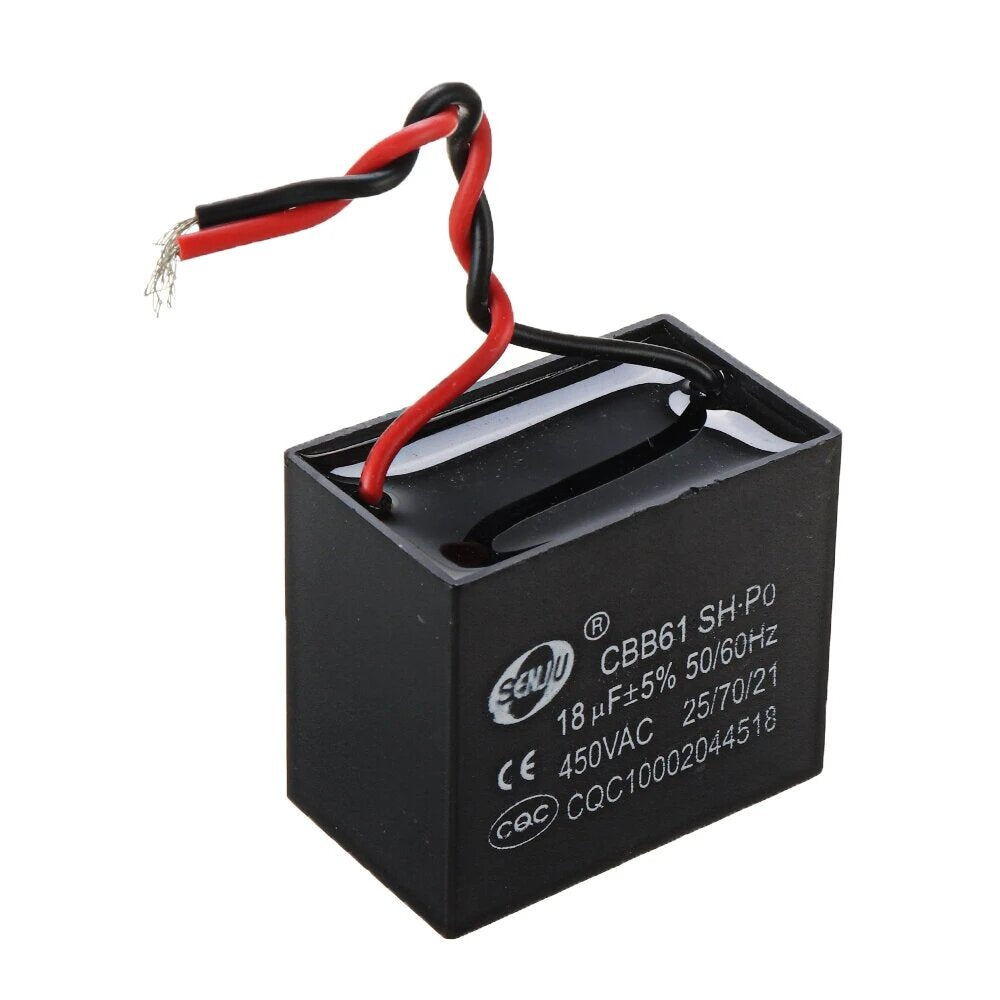 CBB61 3Pcs 18UF Starting Capacitance 450V AC Fan Capacitor CBB Motor Run Capacitor