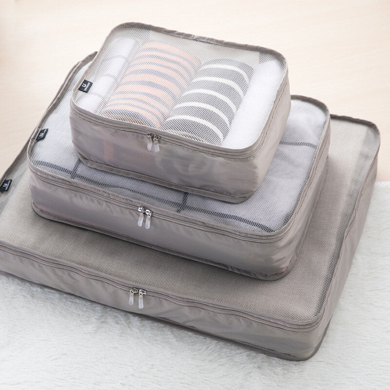 IPRee Travel Foldable Clothes Storage Bag Waterproof Mesh Underwear Cosmetic Organizer Zipper Bag