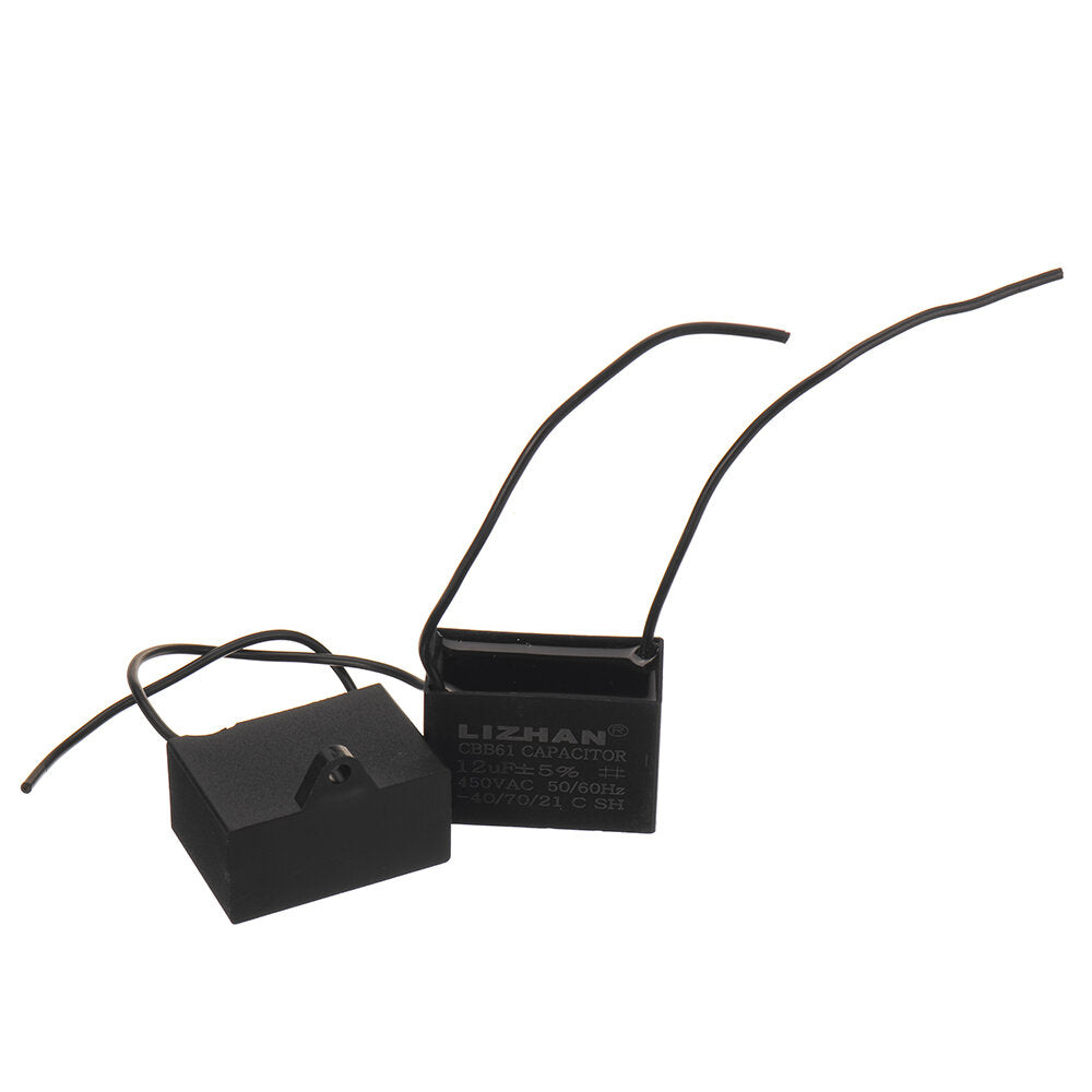 10pcs CBB61 450V 12uf Starting Capacitance AC Fan Capacitor CBB Motor Run Capacitor 450V 12F
