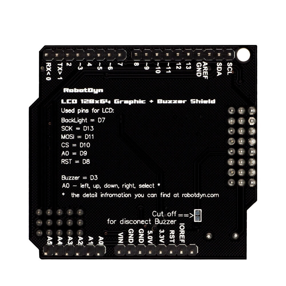 Robotdyn Graphic LCD 128x64 Display Board + Buzzer Shield