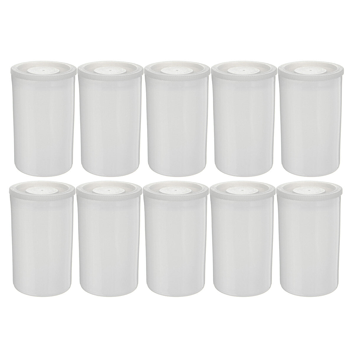 10Pcs Empty Black White Bottle 35mm Film Cans Canisters Containers for Kodak Fuji