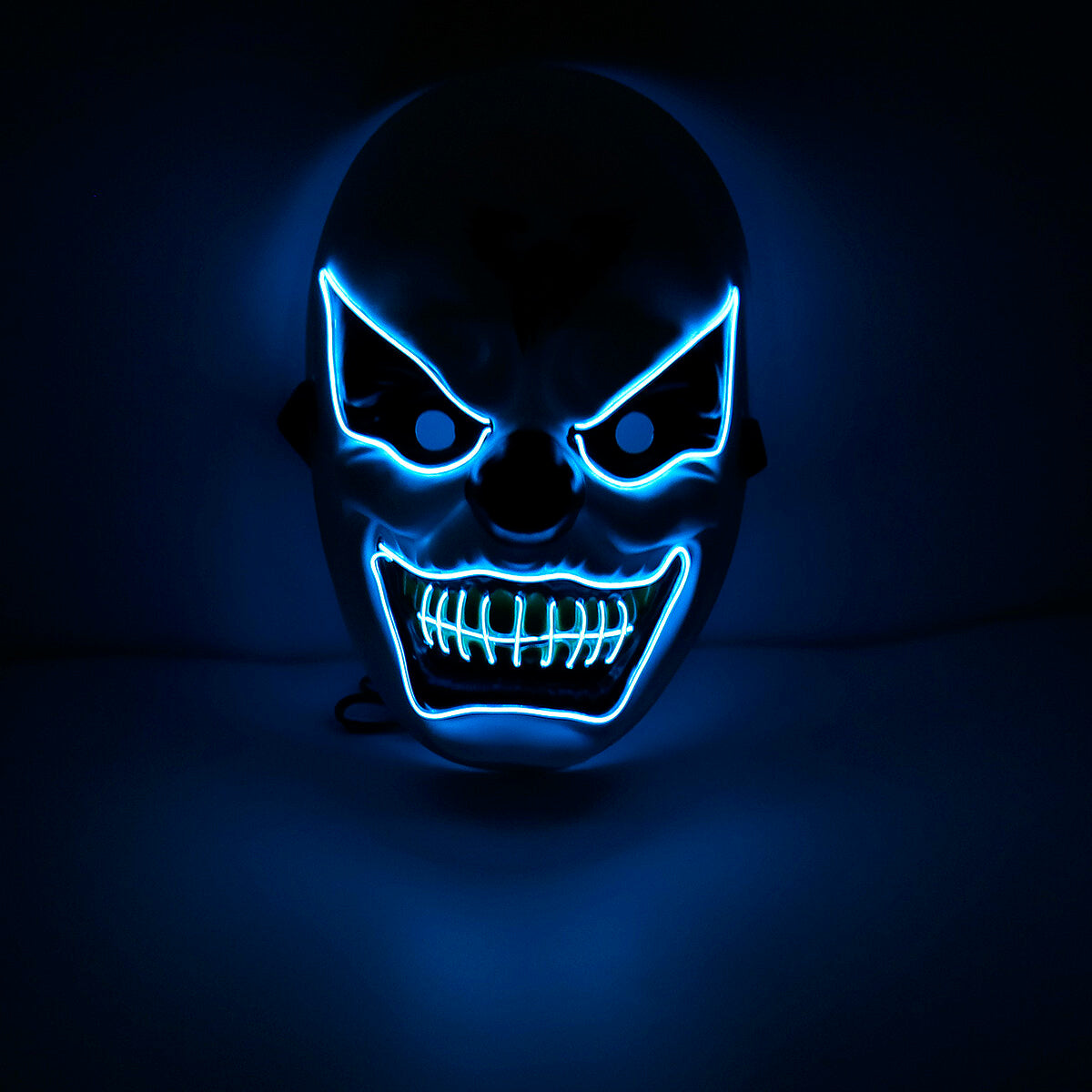 4-Modes Scary Mask Cosplay Led Costume Mask EL Wire Light Up for The Purge Movie
