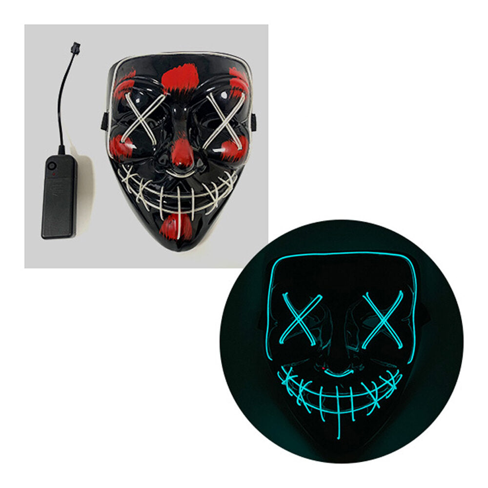 Halloween LED Mask Purge Masks Election Mascara Costume DJ Party Light Up Masks Glow In Dark 10 Colors To Choose