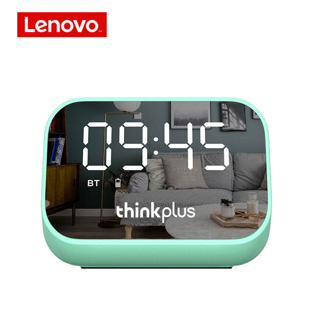 Lenovo thinkplus TS13 Speaker Alarm Clock Mirror Wireless Bluetooth Speaker LED Digital Stereo Desktop
