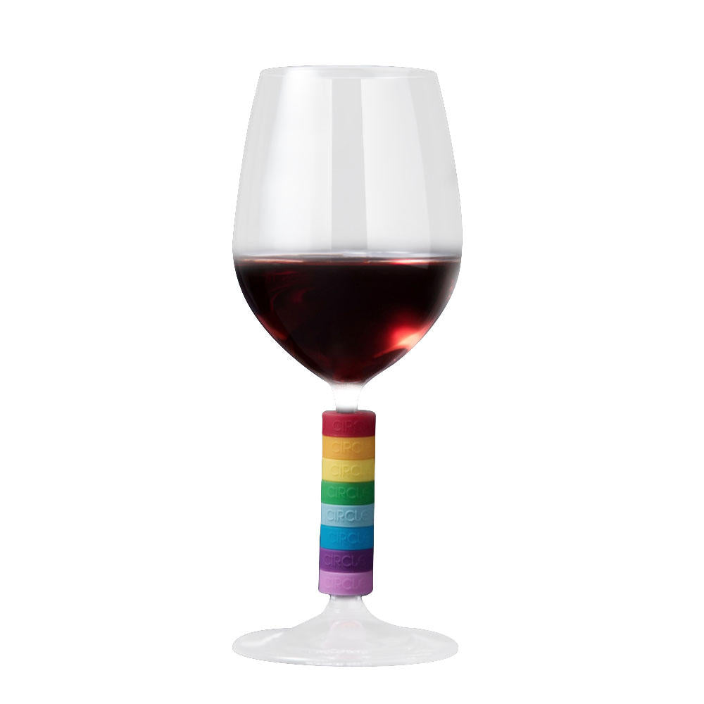 CIRCLE JOY CJ-SBH01 Rainbow Drinking Glass Identification Ring 8 Colors Glass Recognizer From