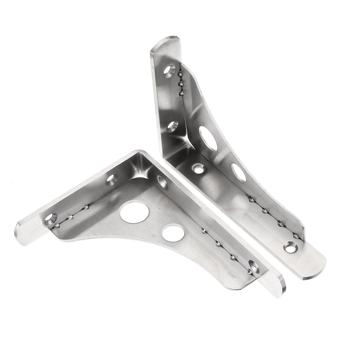 2Pcs Stainless Steel Wall Shelf Brackets Triangle Mount L Household Fixing Frames