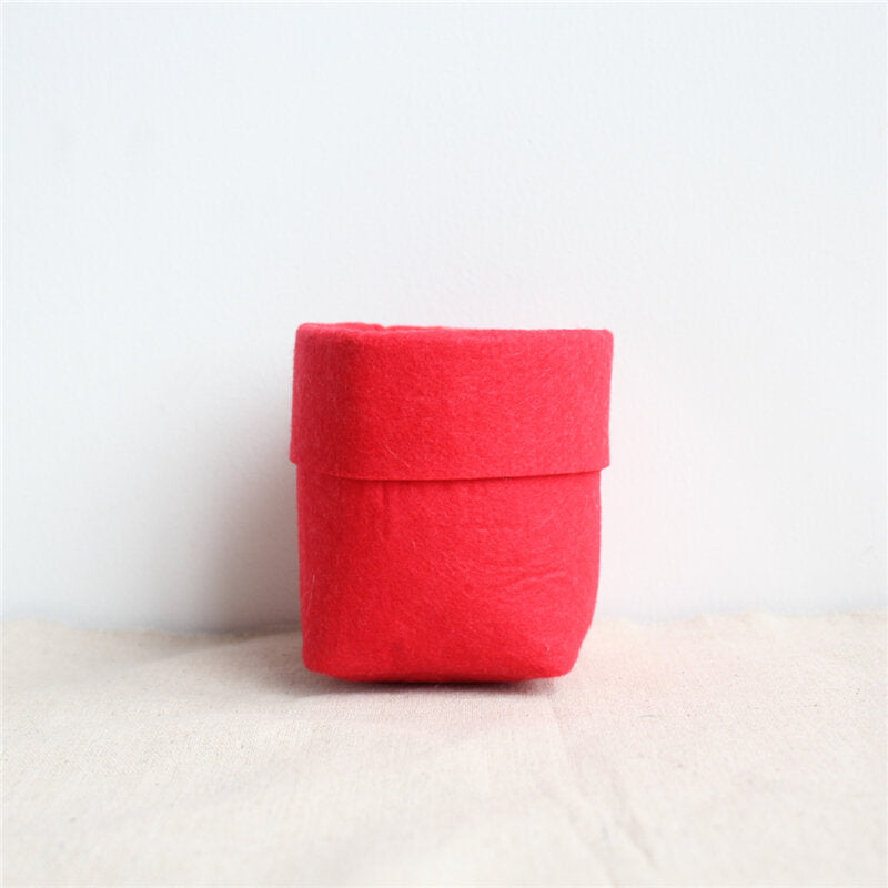 Multi-function Home Decorative Felt Desk Stationery Storage Box Kids Toys Storage Bag Office