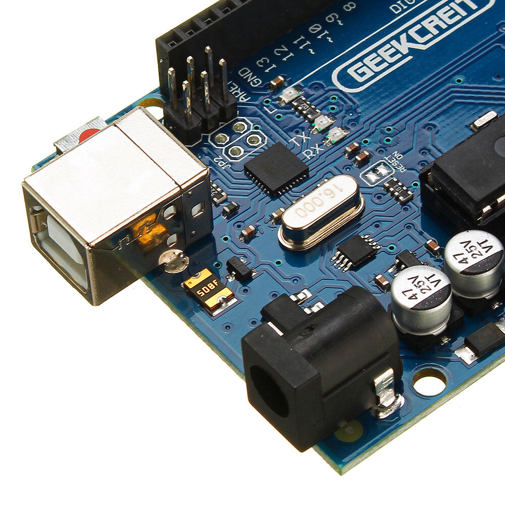2pcs UNO R3 ATmega16U2 AVR USB Development Main Board Geekcreit for Arduino - products that work with official for Arduino boards