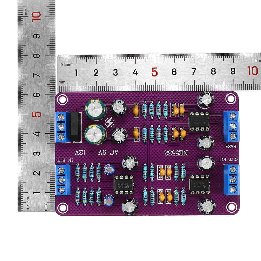 Linkwitz- Riley Filter 160Hz-15250Hz Electronic Frequency Divider NE5532 2 Way Division Monolithic Capacitor Pre-Stage Amplifier