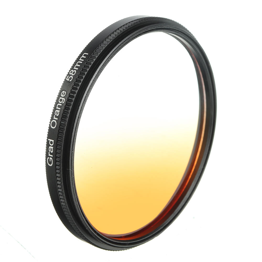 KnightX Universal Graduated Orange 49/52/55/58/62/67/72/77mm Lens Filter for Canon for Nikon DSLR Camera