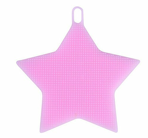 KC-SC41 Multi-function Star Shape Silicone Dish Cleaning Brush Scrubber Heat Resistant Coaster