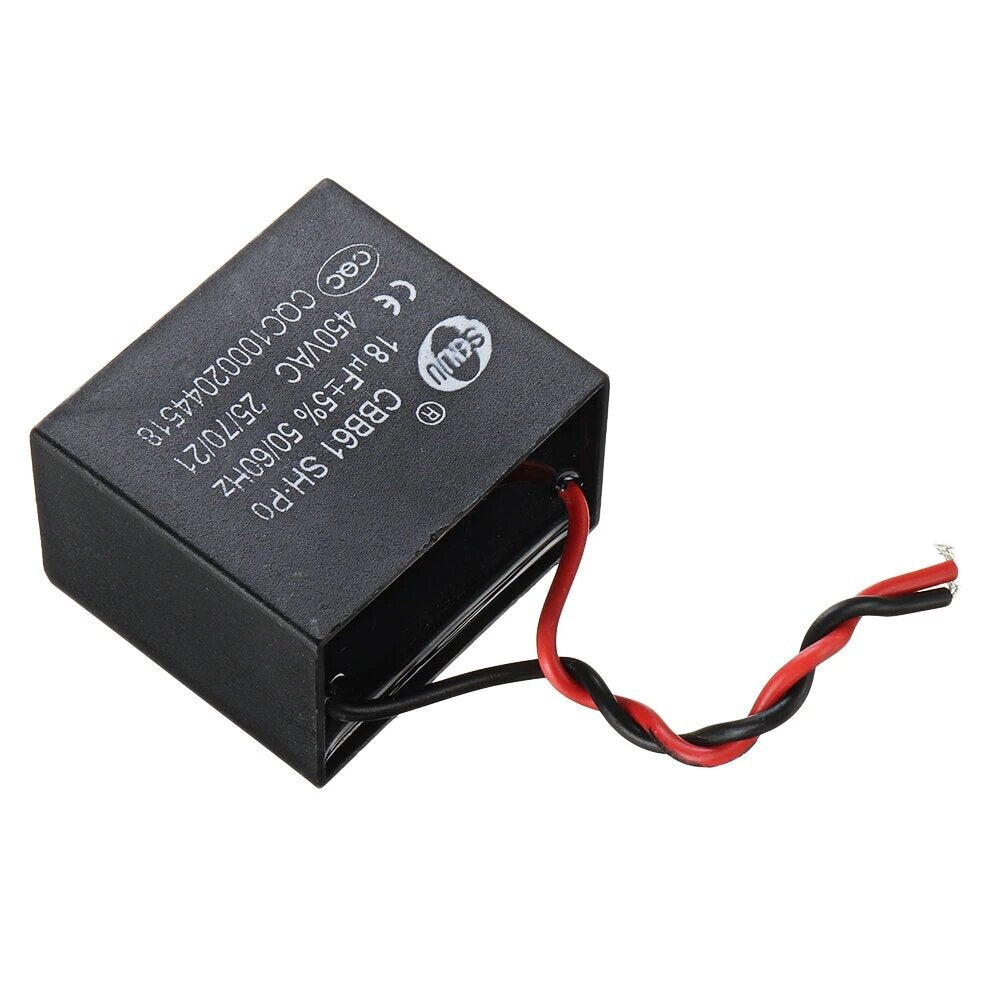 CBB61 3Pcs 18UF Starting Capacitance 450V AC Fan Capacitor CBB Motor Run Capacitor