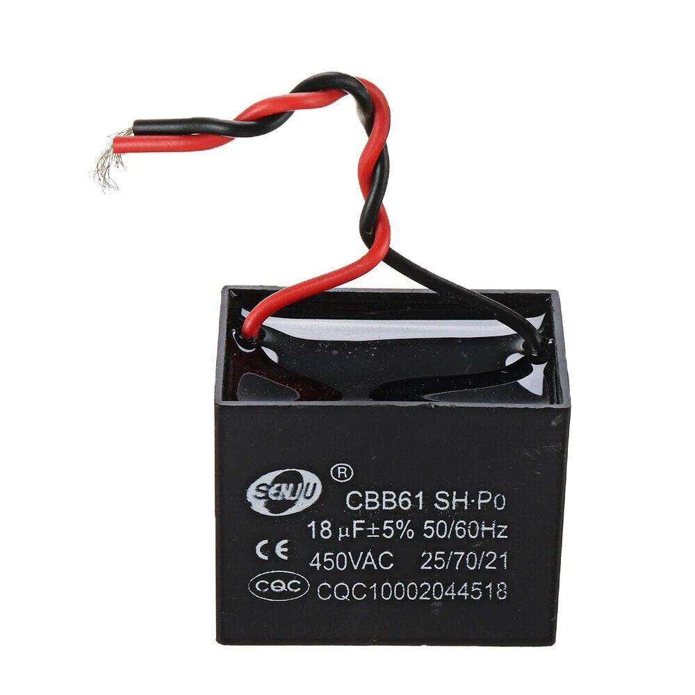CBB61 3Pcs 18UF Starting Capacitance 450V AC Fan Capacitor CBB Motor Run Capacitor