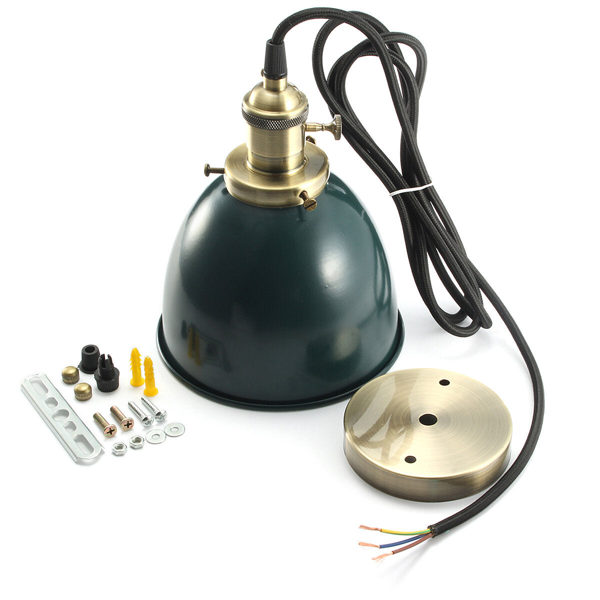 Elfeland Cafe Style Retro Ceiling Light Pendant Metal Shade-Modern Rustic Industrial Vintage Look-E27 Socket Height-adjustable Lampshade-for Loft Bar Cafe Light Ceiling Lamp Shade