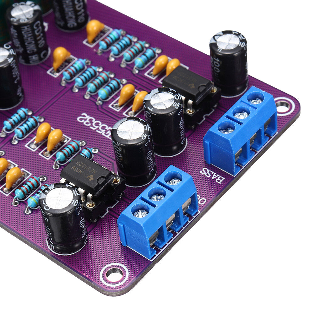 Linkwitz- Riley Filter 160Hz-15250Hz Electronic Frequency Divider NE5532 2 Way Division Monolithic Capacitor Pre-Stage Amplifier