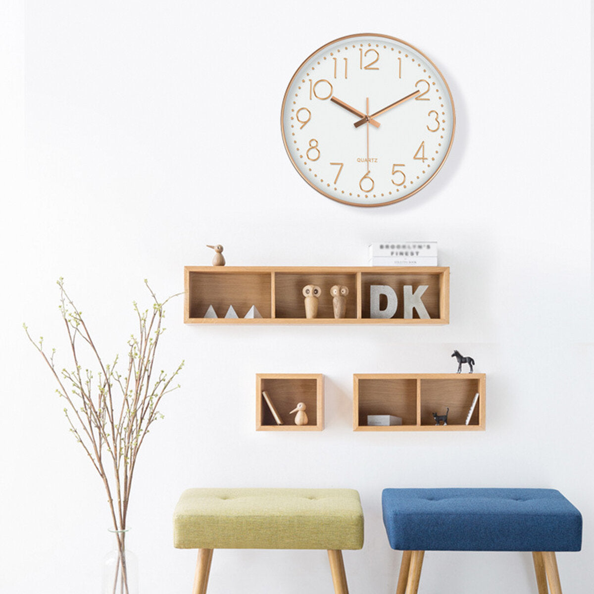 12inch DIY Wall Clock Silent Quartz Wall Night Clocks Multicolor Optional